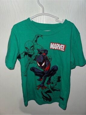 Marvel Spider-Man Miles Morales Green Short Sleeve Graphic Tee Toddler Boys 5T